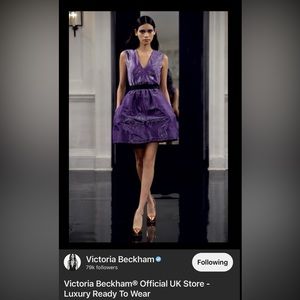 Victoria Beckham elegant purple cocktail dress Size 6 fits like a Size 4